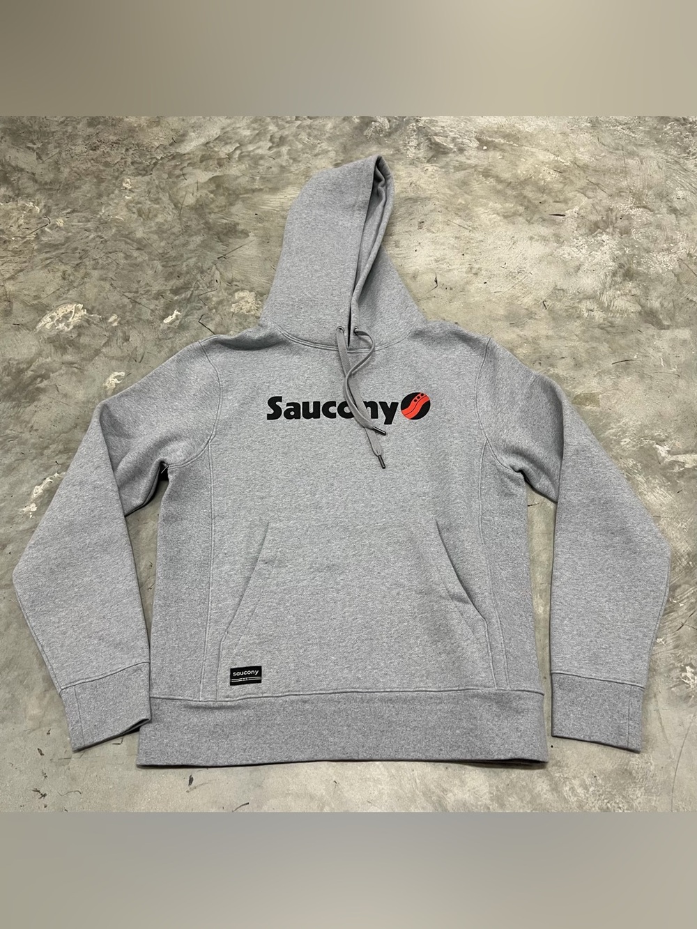 SAUCONY Unisex Recovery Hoody Hoodie, Size S Glade Graphic Gray SAU800047 SS24